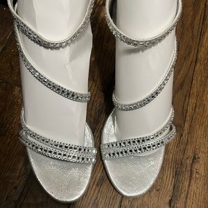 Dressy silver shoes